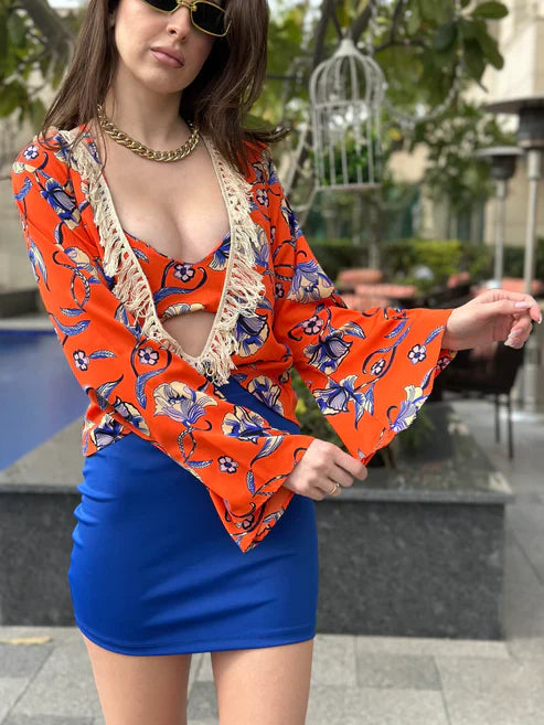 Beach Vibe Orange Co-ordinates Dress