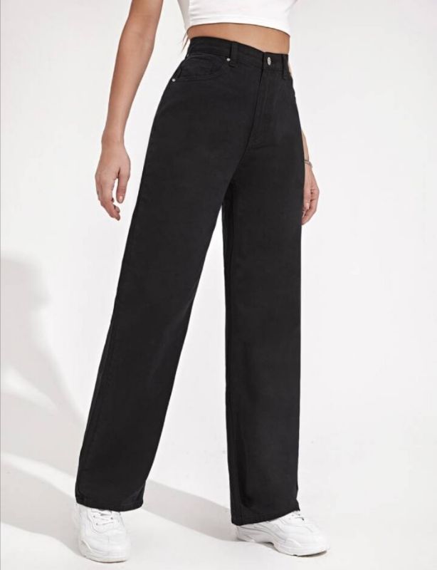 Combo of 2 Jeans (High Waist Wide Leg + Knee Cut)