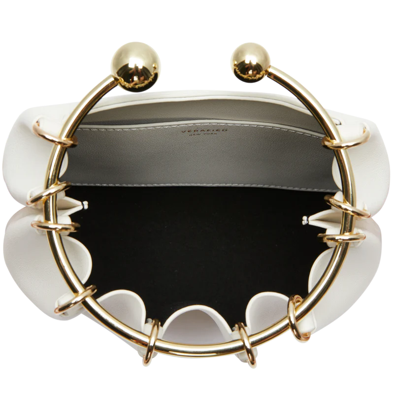 Cream Ring Handle Bag